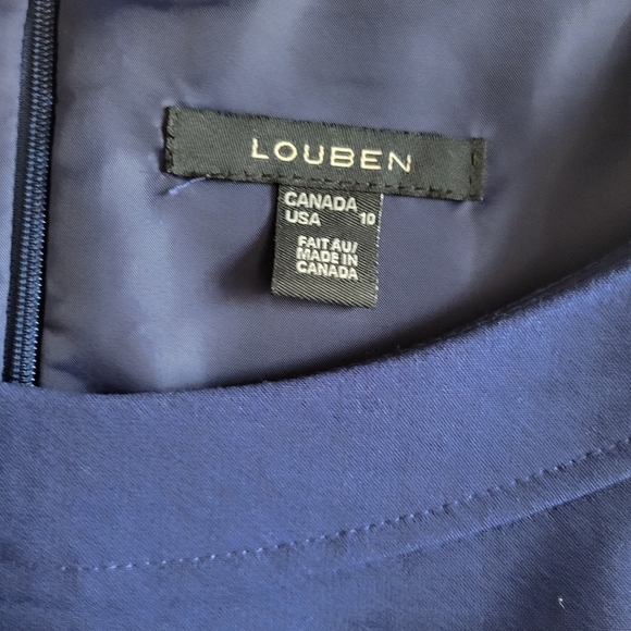 Louben Deep Blue Shift Dress SZ 10 - Picture 8 of 17
